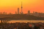 黄鹤楼上看夕阳