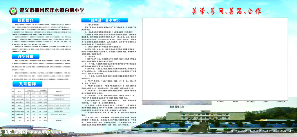 学校简介展板