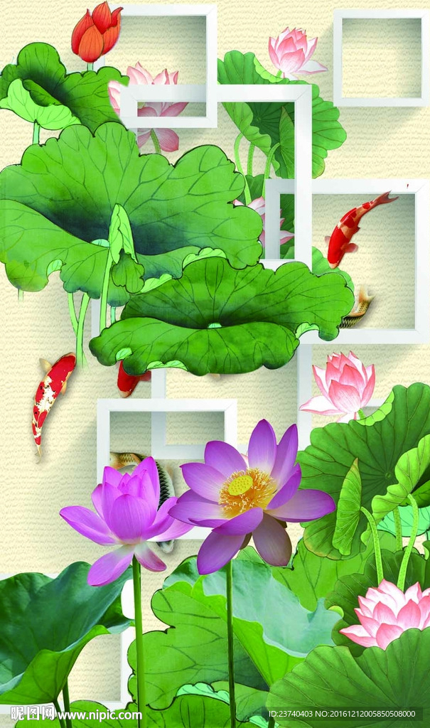 3d荷花玄关