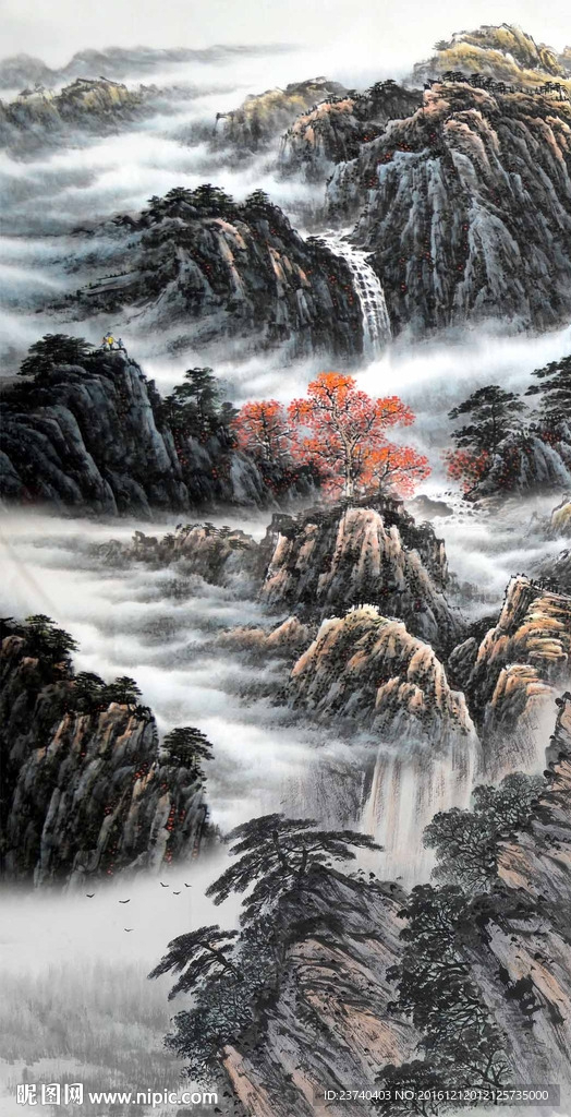 国画玄关山水