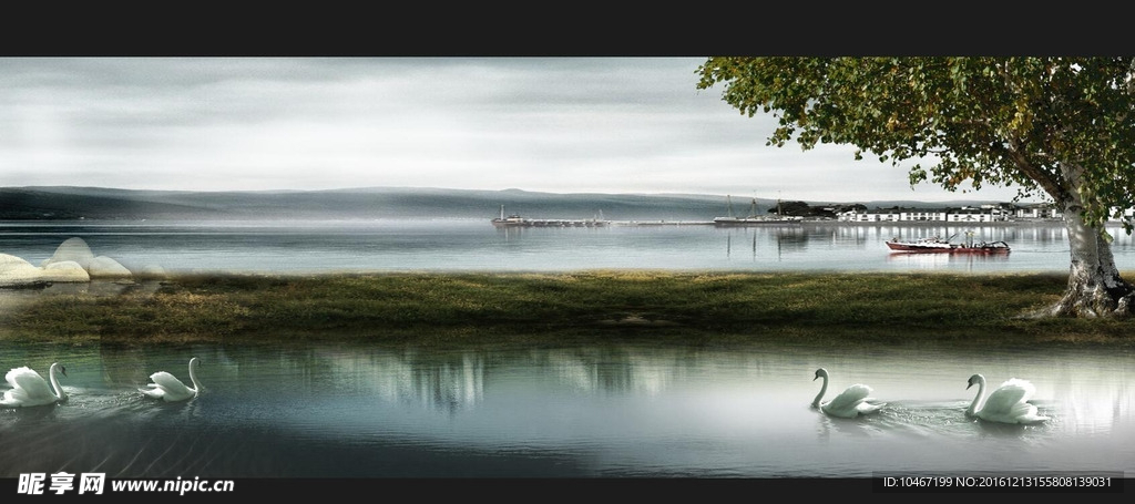 水景 PSD 素材