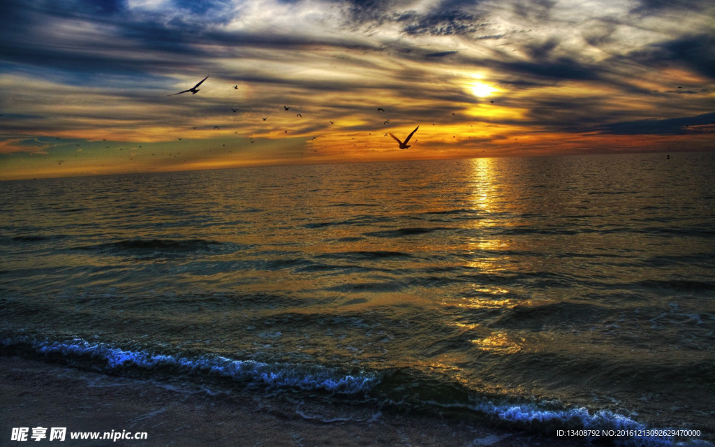 海边夕阳