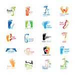 彩色时尚logo 脚印LOGO
