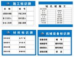 施工材料机械设备标识牌