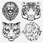 狮虎图案