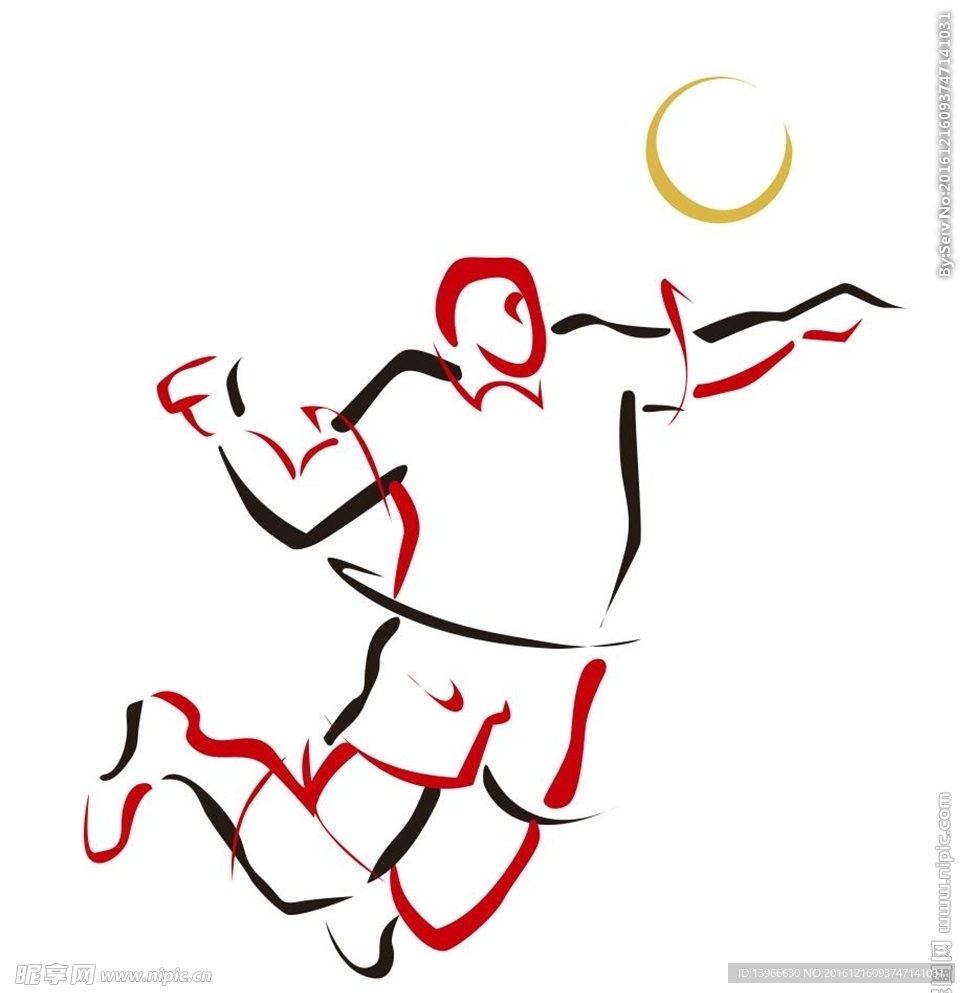 奥运排球简笔画图片