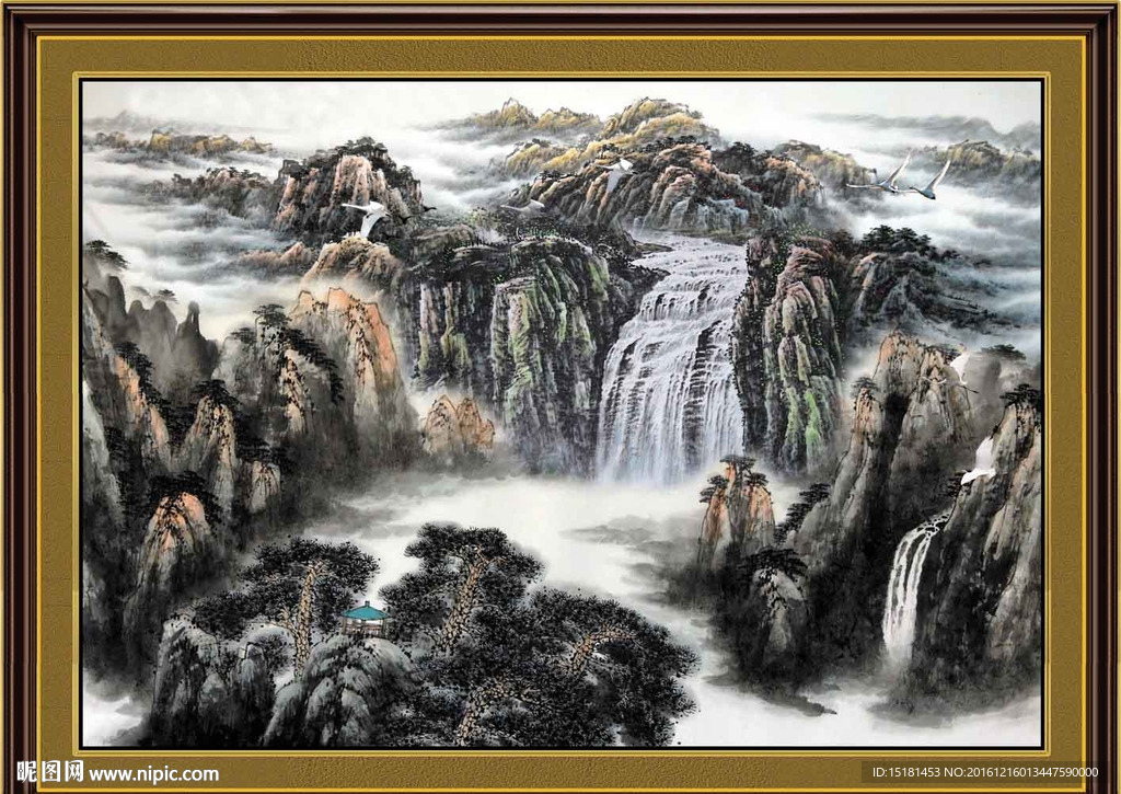 水墨山水画