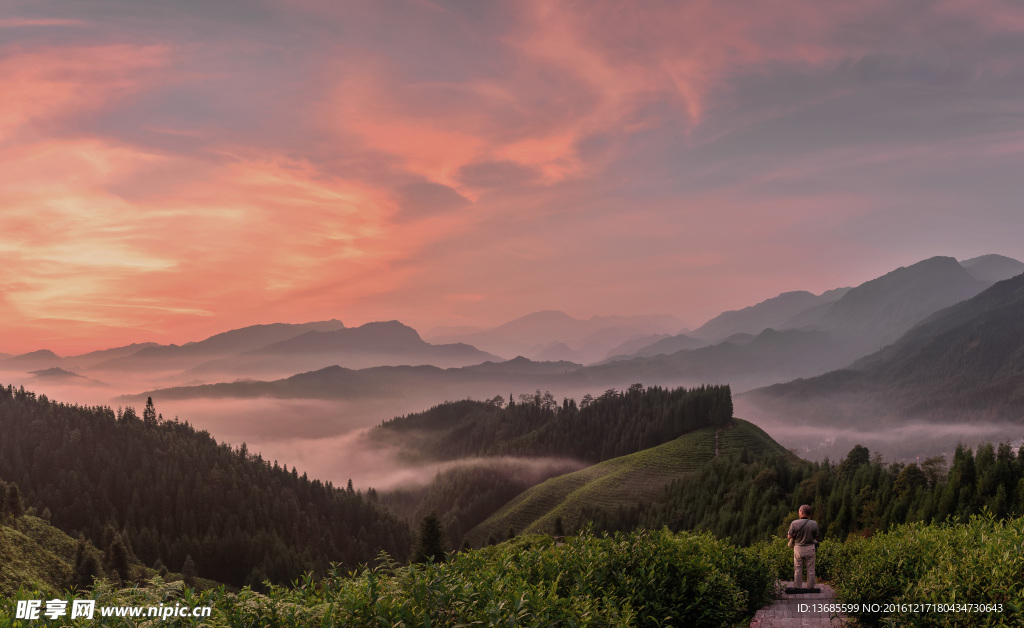 茶山日出