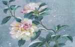 手绘工笔国画复古梅花桃花