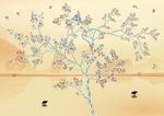 手绘工笔中式花鸟复古喜上眉梢