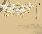梅喜上眉梢手绘梅花喜鹊山水