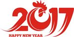 2017鸡年新年快乐窗花