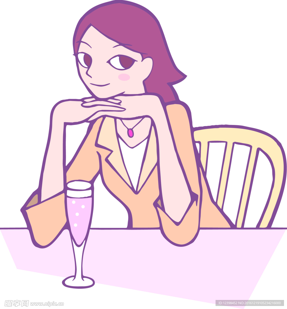女人素描形象
