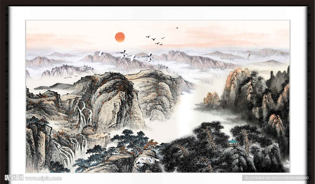 水墨山水画