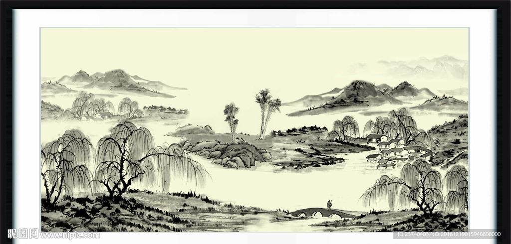 水墨山水画