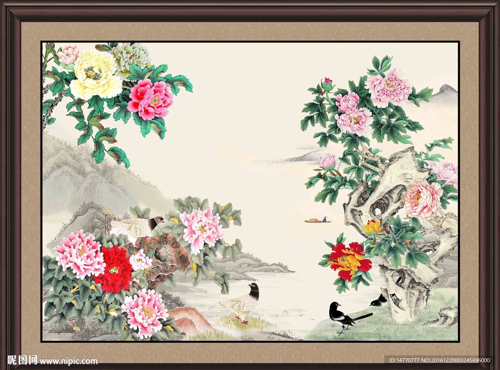 国画牡丹