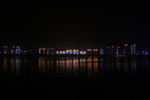 云阳场景夜景倒影城市灯光素材