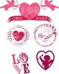 丘比特 心形标签 love