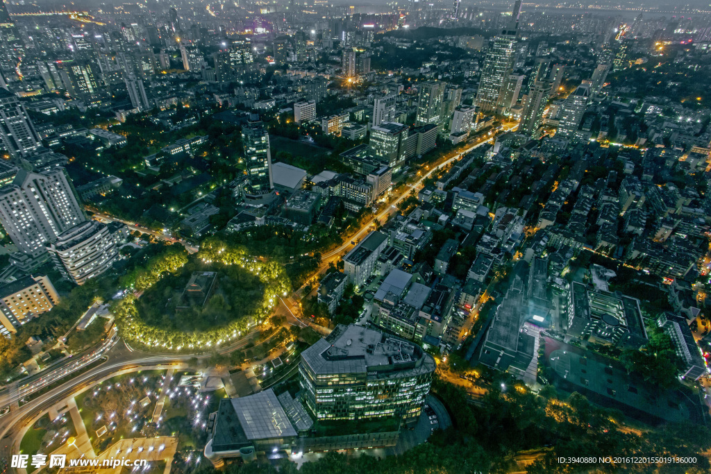 南京鼓楼区夜景