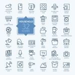 矢量线性家用日常图标ICON