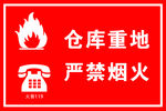 仓库重地  严禁烟火