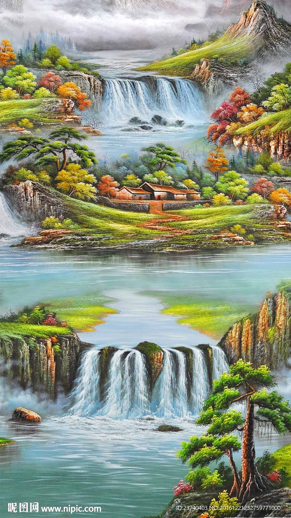 巨幅油画玄关