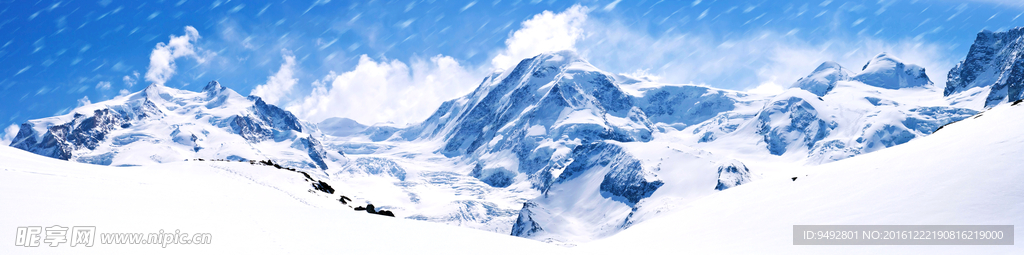 雪山 蓝天