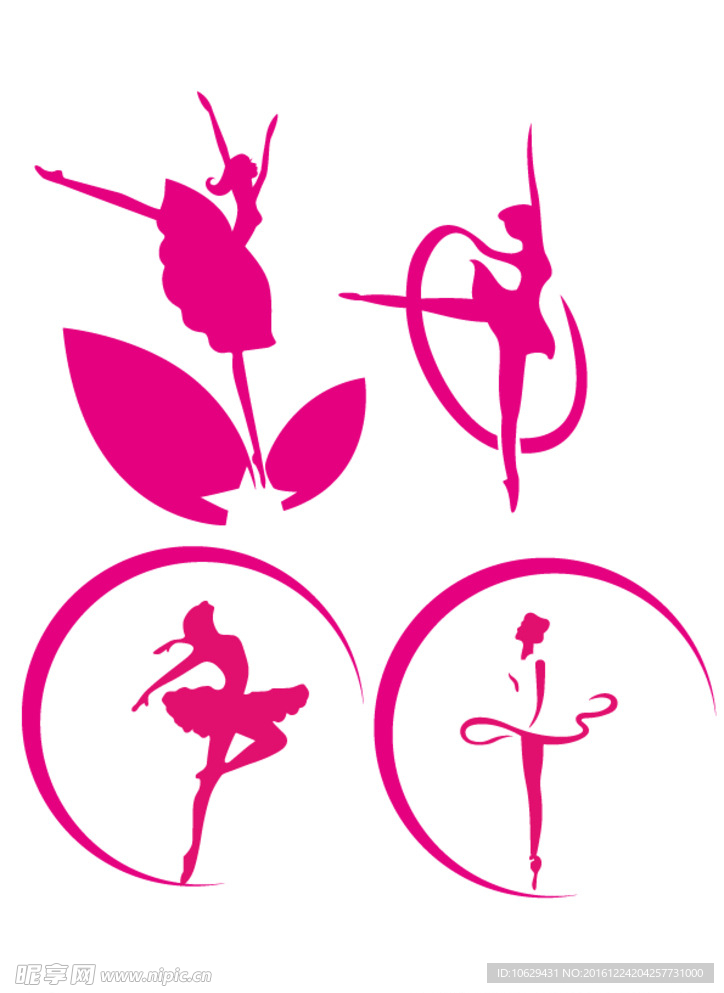 舞蹈女孩logo设计图