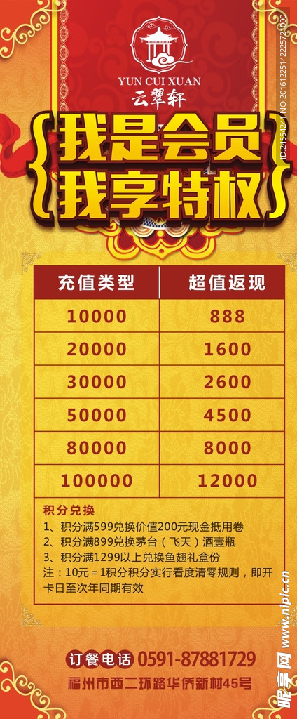 会员 特权 展架