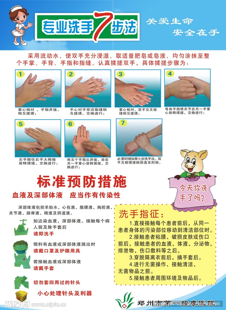 专业洗手7步法
