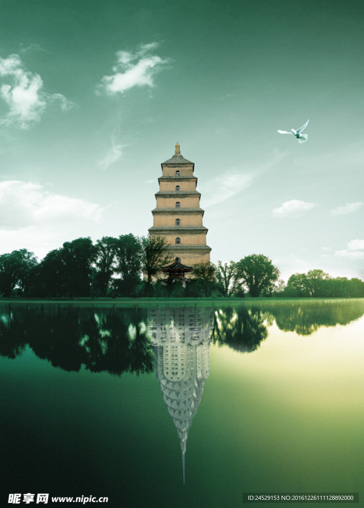 山水背景素材