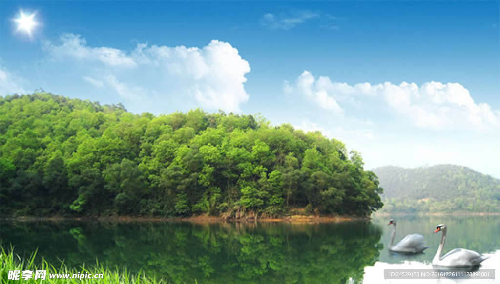 山水背景素材