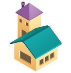 立体建筑图标