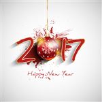 新年2017背景圣诞球
