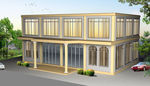农村民房建筑园林景观3DMAX