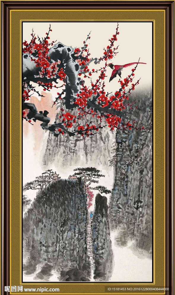 国画梅花