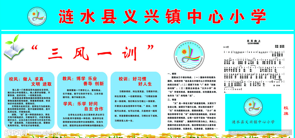 涟水县义兴中学校园展板
