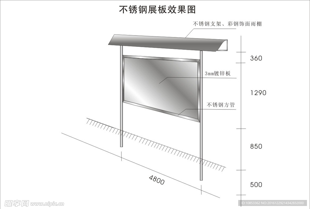 不锈钢展板