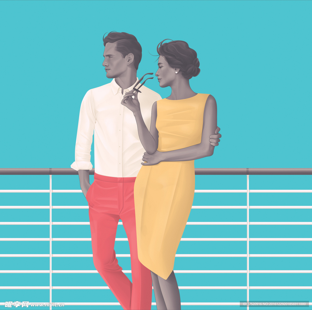 情侣插画