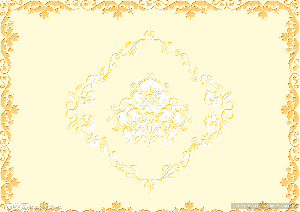 欧式花纹地毯天花吊顶背景墙