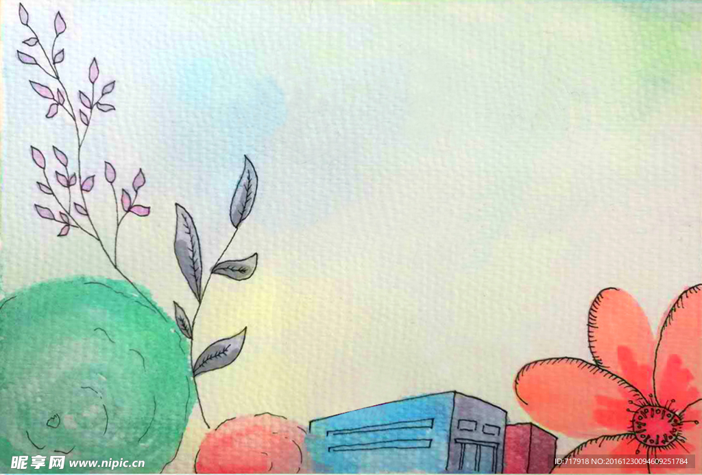手绘花朵