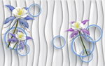 浪漫百合花3D立体电视背景墙