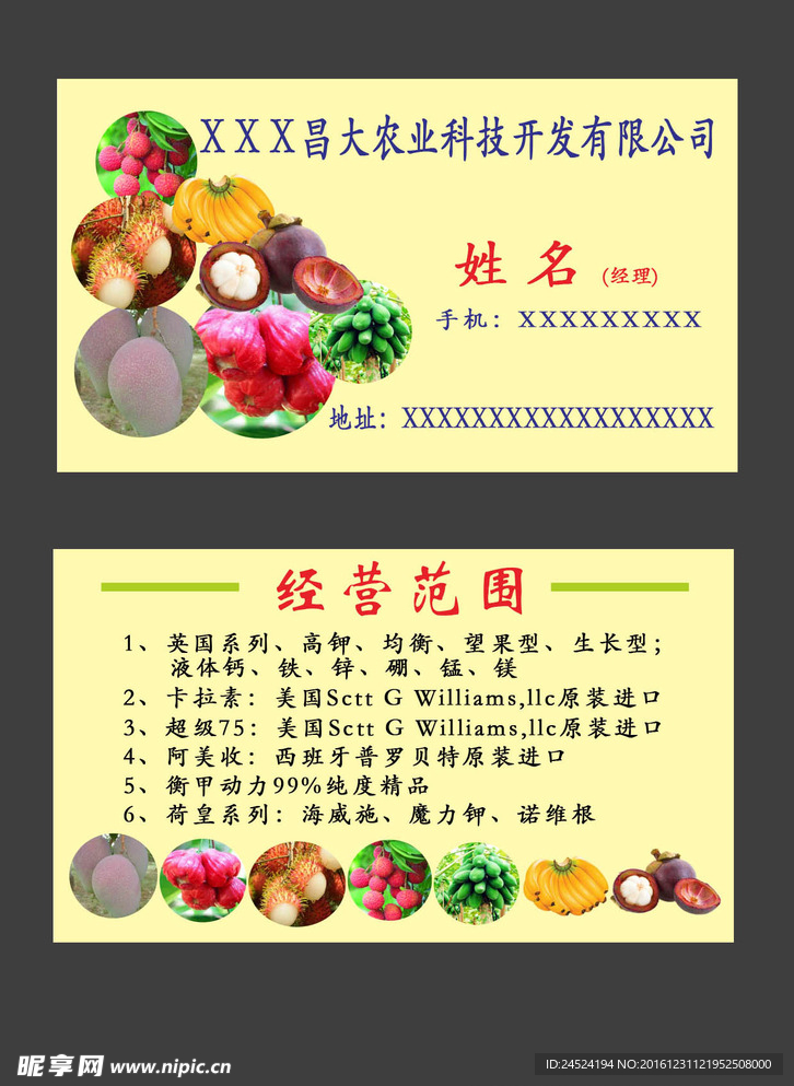 水果名片