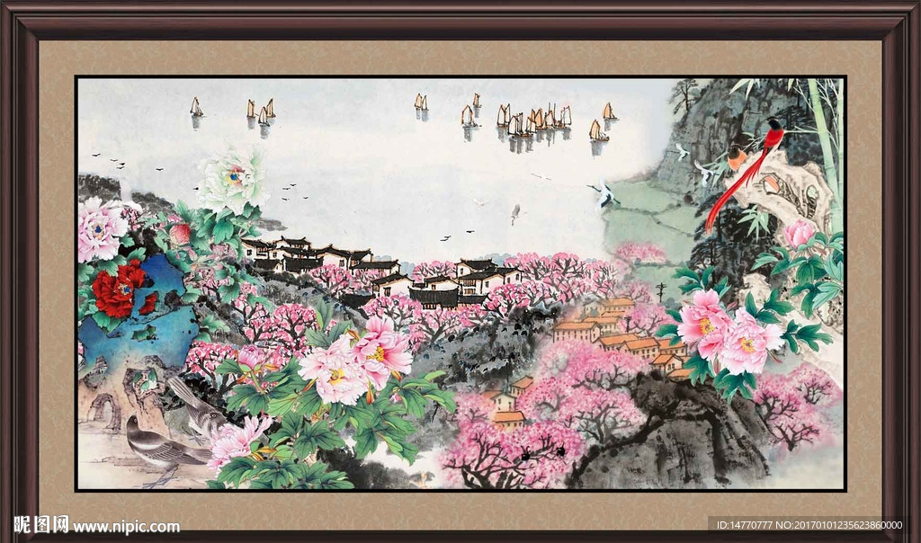 国画牡丹