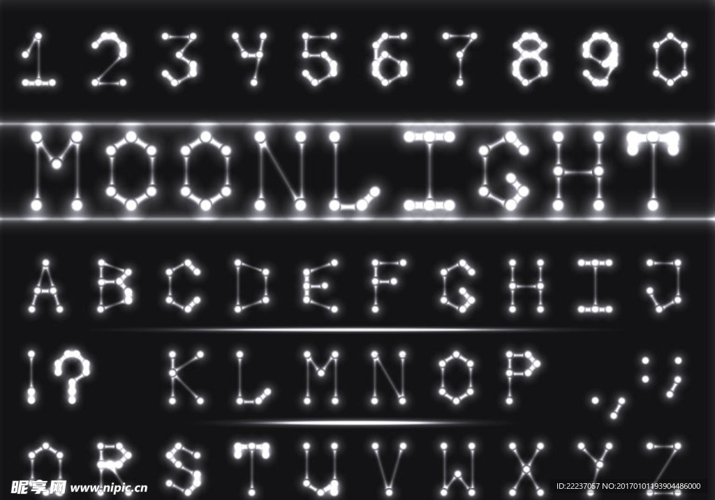 月光字体艺术字体