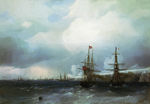 欧式海景油画 风景油画 手绘