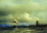 欧式海景油画 风景油画 手绘