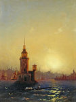 欧式海景油画 风景油画 手绘