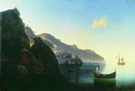 欧式海景油画 风景油画 手绘