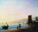 欧式海景油画 风景油画 手绘